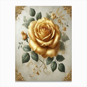 Gold Rose Canvas Print