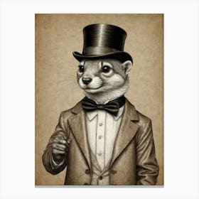 Fox In A Top Hat 1 Canvas Print