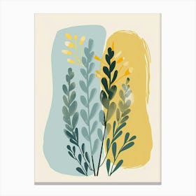 Cypress Tree Flat Illustration 7 Canvas Print