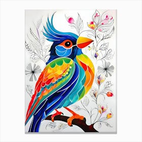 Colorful Bird-Reimagined 5 Canvas Print