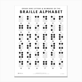 Braille Alphabet Canvas Print
