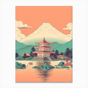Mount Fuji Japan Travel Illustration 8 Canvas Print