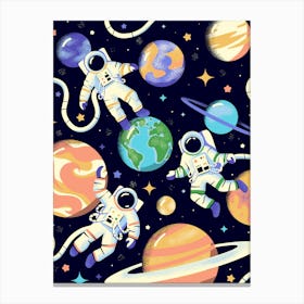 Astronauts In Space Canvas Print