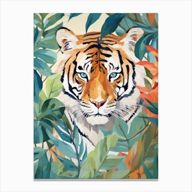 Tiger In The Jungle Canvas Print