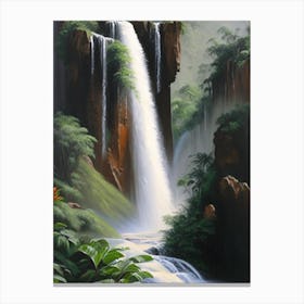 Sipi Falls, Uganda Peaceful Oil Art  (2) Canvas Print