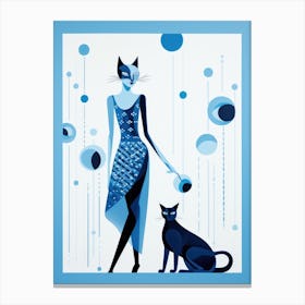 Blue Cat 11 Canvas Print