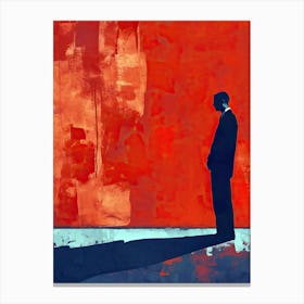 Shadow Of A Man, Minimalism Canvas Print