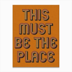 Retro This Must Be The Place, Talking Heads Canvas Print