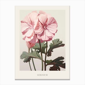 Floral Illustration Geranium 3 Poster Canvas Print