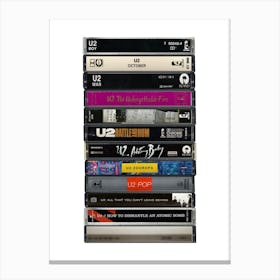 U2 - Collected Albums - Cassette Print Canvas Print