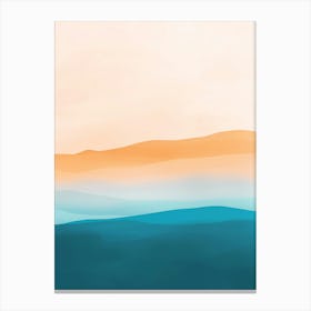 Abstract peaceful landscape soft color illustration Canvas Print