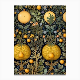 William Morris Oranges And Flowers Canvas Print