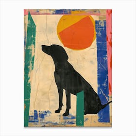 Dog 3 Cut Out Collage Canvas Print