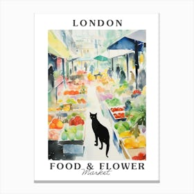 Food Market With Cats In London 1 Poster Canvas Print