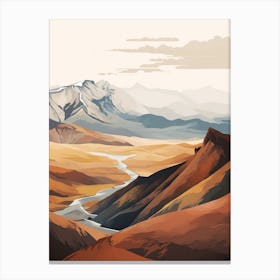Laugavegur Iceland 3 Hiking Trail Landscape Canvas Print