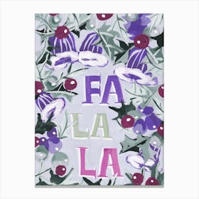 Fa La La, violet Canvas Print