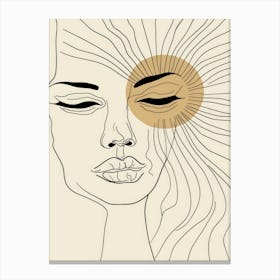 Woman'S Face 4 Canvas Print