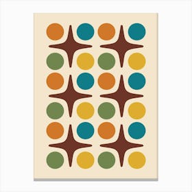 Mid Century Modern Starburst Composition Canvas Print