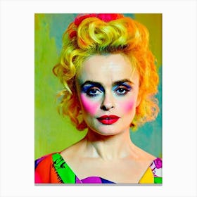 Helena Bonham Carter Colourful Pop Movies Art Movies Canvas Print