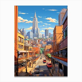 Johannesburg City Center Cartoon 1 Canvas Print