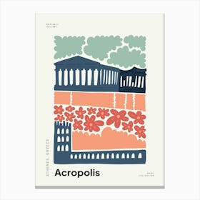 Travel Acropolis Athens Greece Abstract Gallery Canvas Print