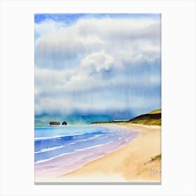 Sandwood Bay Beach, Sutherland, Scotland Watercolour Canvas Print