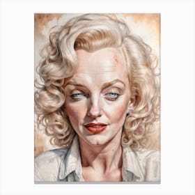 Marilyn Monroe Old Canvas Print