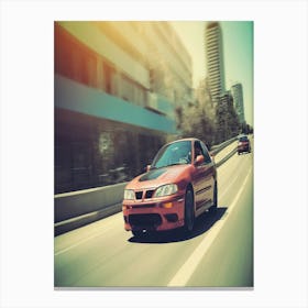 Car On The Road Canvas Print