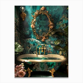 Tropical Bathroom Canvas Print