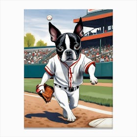 Boston Terrier-Reimagined 119 Canvas Print