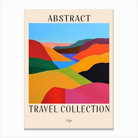 Abstract Travel Collection Poster Libya 2 Canvas Print