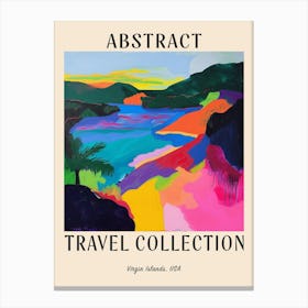 Abstract Travel Collection Poster Virgin Islands Us 4 Canvas Print