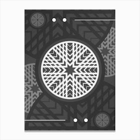 Abstract Geometric Glyph Array in White and Gray n.0073 Canvas Print