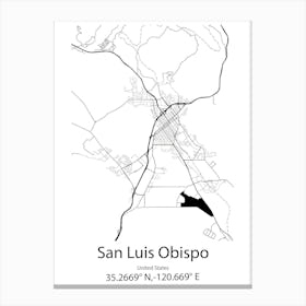 San Luis De La Paz,Mexico Minimalist Map Canvas Print