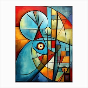 Abstract Modern Cubism Colorful Style Painting 2 Canvas Print