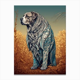 Dog In A Scarf Canvas Print