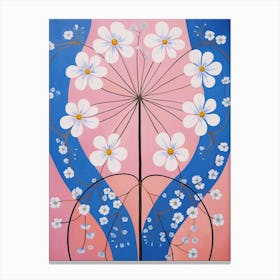 Gypsophila Babys Breath 1 Hilma Af Klint Inspired Pastel Flower Painting Canvas Print