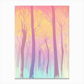 Pastel Forest Canvas Print