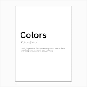 Colors Definition Meaning Canvas Print