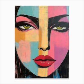 Woman'S Face Canvas Print