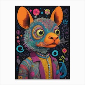 Psychedelic Rat Canvas Print