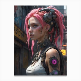 Cyberpunk Girl 2 Canvas Print