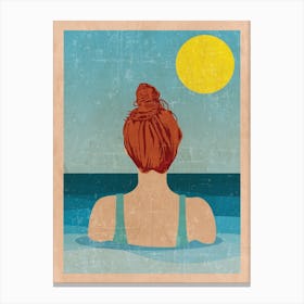 Into The Sunny Water Redhead Canvas Print