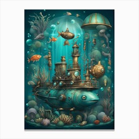 Underwater City Canvas Print