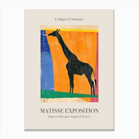 Giraffe 3 Matisse Inspired Exposition Animals Poster Canvas Print