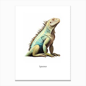 Iguana Kids Animal Poster Canvas Print