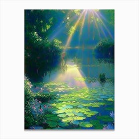 Lotusland, 1, Usa Classic Painting Canvas Print