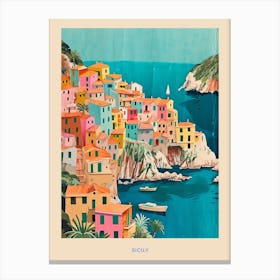 Kitsch Sicily Poster 1 Canvas Print