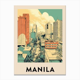 Manila 2 Vintage Travel Poster Canvas Print