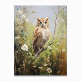 Bird Painting Eastern Screech Owl 4 Canvas Print
